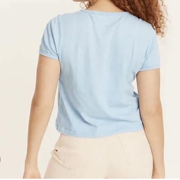 J. CREW Fitted Spring Garden Herb Tee Blue Mist - Picture 3 of 8